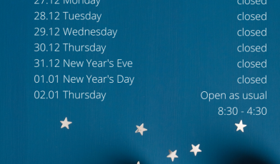 Blue Christmas Opening Hours Instagram Story
